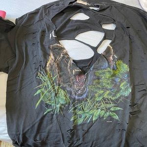 LF STORES vintage distressed Graphic tee